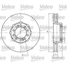 187050 VALEO Тормозной диск