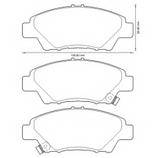 572637B BENDIX Комплект тормозных колодок, дисковый тормоз