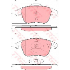 GDB1691 TRW Комплект тормозных колодок, дисковый тормоз