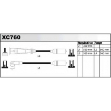 XC760 QUINTON HAZELL Комплект проводов зажигания