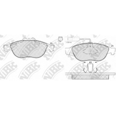 PN0127W NiBK Комплект тормозных колодок, дисковый тормоз