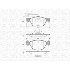 363702160360 MAGNETI MARELLI Комплект тормозных колодок, дисковый тормоз