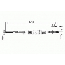 1 987 477 046 BOSCH Трос, стояночная тормозная система