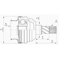 CVJ5405.20 OPEN PARTS Шарнирный комплект, приводной вал