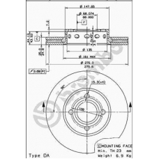 09.5806.10 BREMBO Тормозной диск