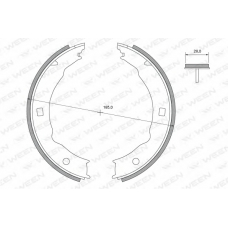 152-2439 WEEN Комплект тормозных колодок, стояночная тормозная с