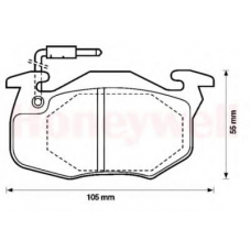 571525X BENDIX Комплект тормозных колодок, дисковый тормоз