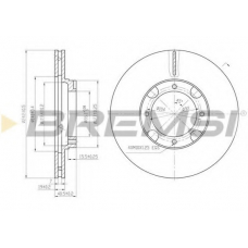 DBA389V BREMSI Тормозной диск