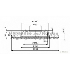 0990-8090 ASHUKI Тормозной диск