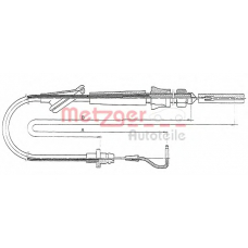 10.0921 METZGER Тросик газа