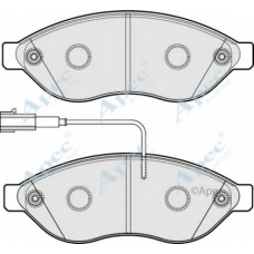 PAD1858 APEC Комплект тормозных колодок, дисковый тормоз