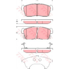 GDB3351 TRW Комплект тормозных колодок, дисковый тормоз