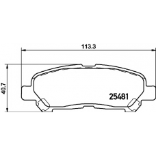 8DB 355 020-131 HELLA PAGID Комплект тормозных колодок, дисковый тормоз