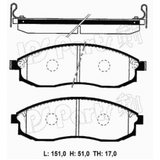 IBD-1582 IPS Parts Комплект тормозных колодок, дисковый тормоз