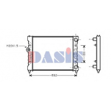 040350N AKS DASIS Радиатор, охлаждение двигателя