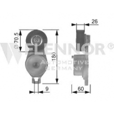 FS99388 FLENNOR Натяжной ролик, поликлиновой  ремень