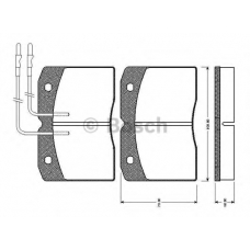 0 986 TB2 560 BOSCH Комплект тормозных колодок, дисковый тормоз