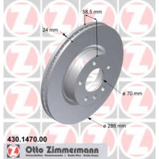 430.1470.00 ZIMMERMANN Тормозной диск