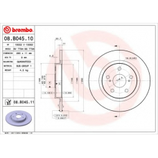 08.B045.10 BREMBO Тормозной диск