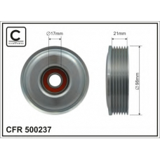 500237 CAFFARO Натяжной ролик, поликлиновой  ремень