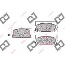 BP1553 DJ PARTS Комплект тормозных колодок, дисковый тормоз