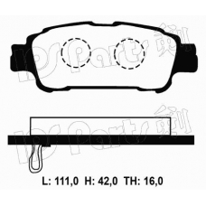 IBR-1258 IPS Parts Комплект тормозных колодок, дисковый тормоз