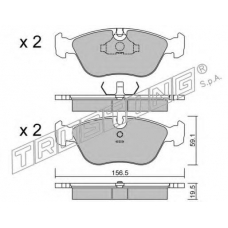 189.0 TRUSTING Комплект тормозных колодок, дисковый тормоз