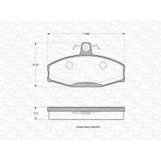 363702160641 MAGNETI MARELLI Комплект тормозных колодок, дисковый тормоз