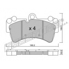 670.0 TRUSTING Комплект тормозных колодок, дисковый тормоз