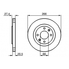 0 986 478 268 BOSCH Тормозной диск