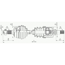 DRS6092.00 OPEN PARTS Приводной вал