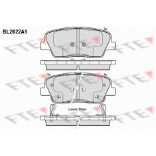 BL2622A1 FTE Комплект тормозных колодок, дисковый тормоз