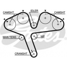 5376XS GATES Ремень ГРМ