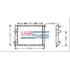 0918001 KUHLER SCHNEIDER Радиатор, охлаждение двигател