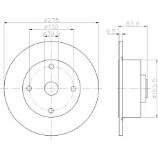 8DD 355 100-101 HELLA PAGID Тормозной диск