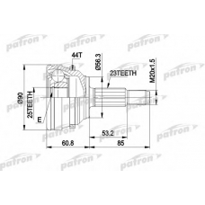 PCV1422 PATRON Шарнирный комплект, приводной вал