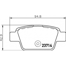 8DB 355 018-851 HELLA PAGID Комплект тормозных колодок, дисковый тормоз