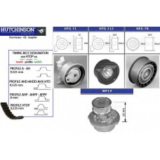 KH 152WP19 HUTCHINSON Водяной насос + комплект зубчатого ремня