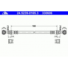 24.5239-0165.3 ATE Тормозной шланг