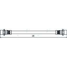 HOS4080 APEC Тормозной шланг