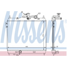67048 NISSENS Радиатор, охлаждение двигателя