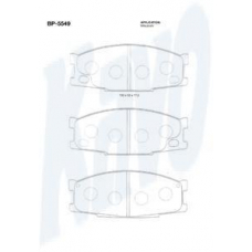 BP-5549 KAVO PARTS Комплект тормозных колодок, дисковый тормоз