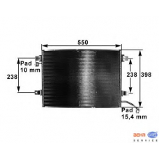 8FC 351 301-251 HELLA Конденсатор, кондиционер