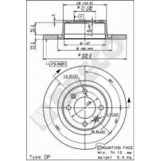 BS 7619 BRECO Тормозной диск