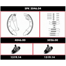 SPK 3046.04 ROADHOUSE Комплект тормозов, барабанный тормозной механизм