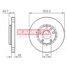 1032408 KAMOKA Тормозной диск