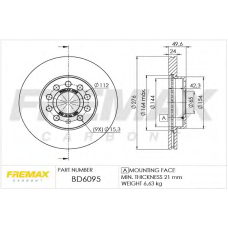 BD-6095 FREMAX Тормозной диск