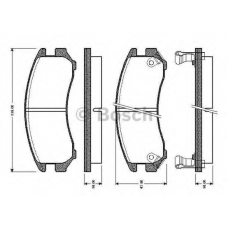 0 986 TB2 566 BOSCH Комплект тормозных колодок, дисковый тормоз