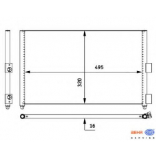 8FC 351 301-701 HELLA Конденсатор, кондиционер