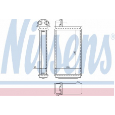 72983 NISSENS Теплообменник, отопление салона